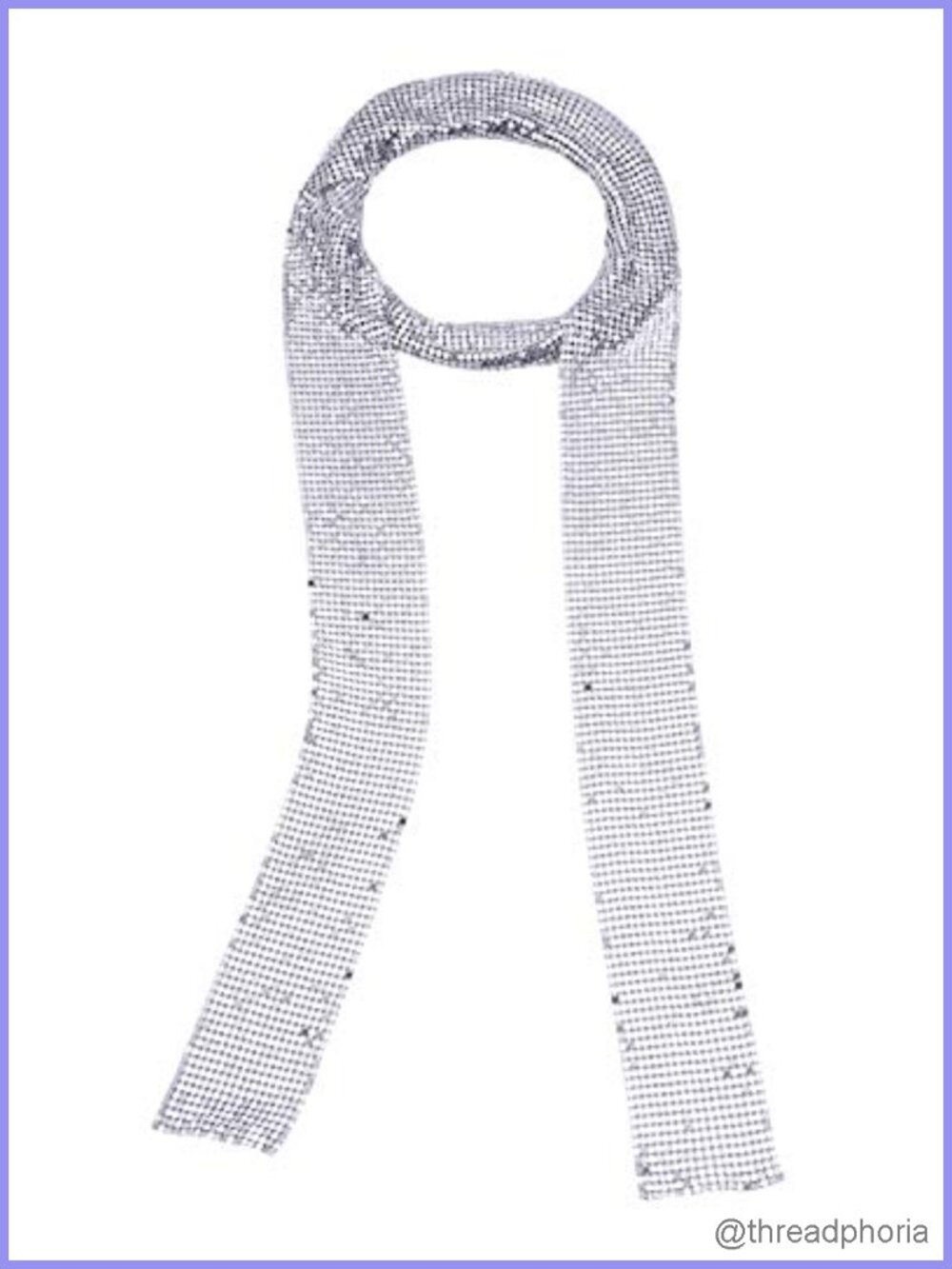 Glitter Sparkle Sequins Neck Tie Scarf Long Thin Skinny Shawls Neckerchief